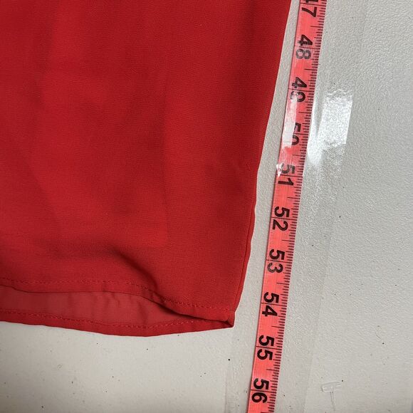 Kimcine Red Lace Jumpsuit Size S Wedding Guest Crisscross Back Formal Party Prom - Picture 14 of 16